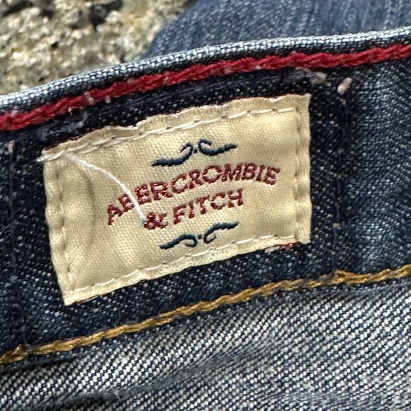 Abercrombie Fitch Jeans Womens 6 Long Dark Blue Bootcut Y2K Vintage 90s HEMMED - Picture 6 of 7